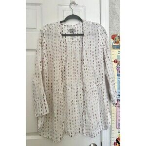 ZOZO Linen Button Up  Women’s White Shirt Large